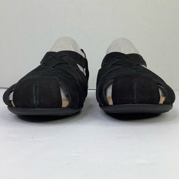 New! Earth Etbelite-QV Black Leather Strap Comfort Women's Sandals Sz 8M - Picture 5 of 9